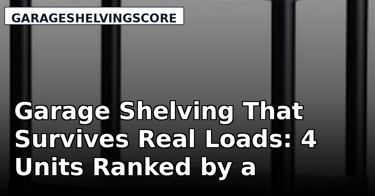 Garage Shelving That Survives Real Loads: 4 Units Ranked by a Contractor